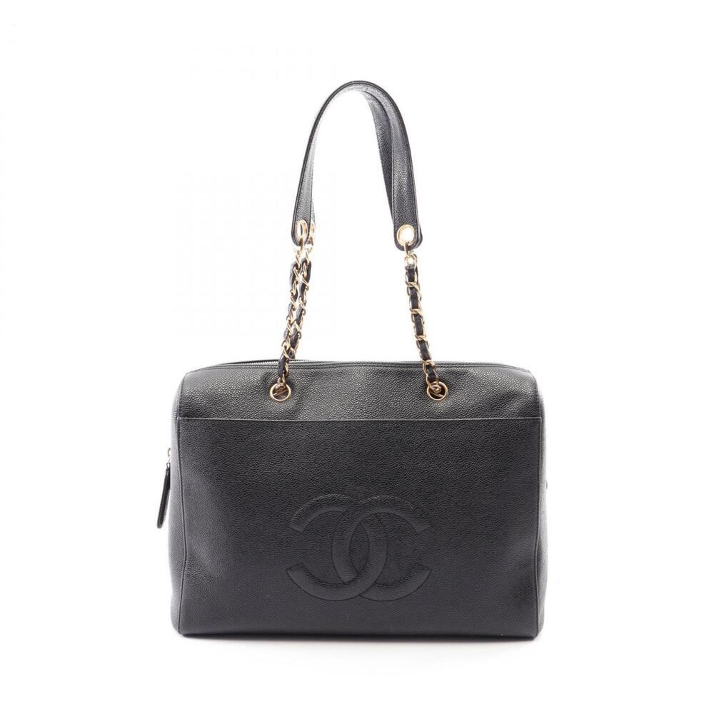 Chanel CHANEL Large Coco Mark Shoulder Bag Handbag Caviar Skin (Grained Calf)...